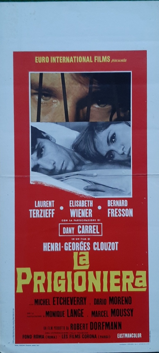 la prisonnière, affichz originale italienne la prisonnière, affichz originale italienne