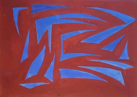 CLAISSE Geneviève, gouache signée 1958