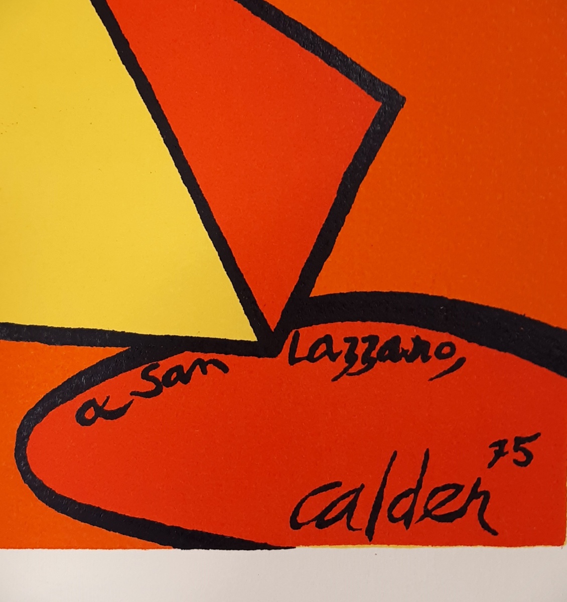 Calder, hommage à San Lazaro, signature Calder, hommage à San Lazaro, signature