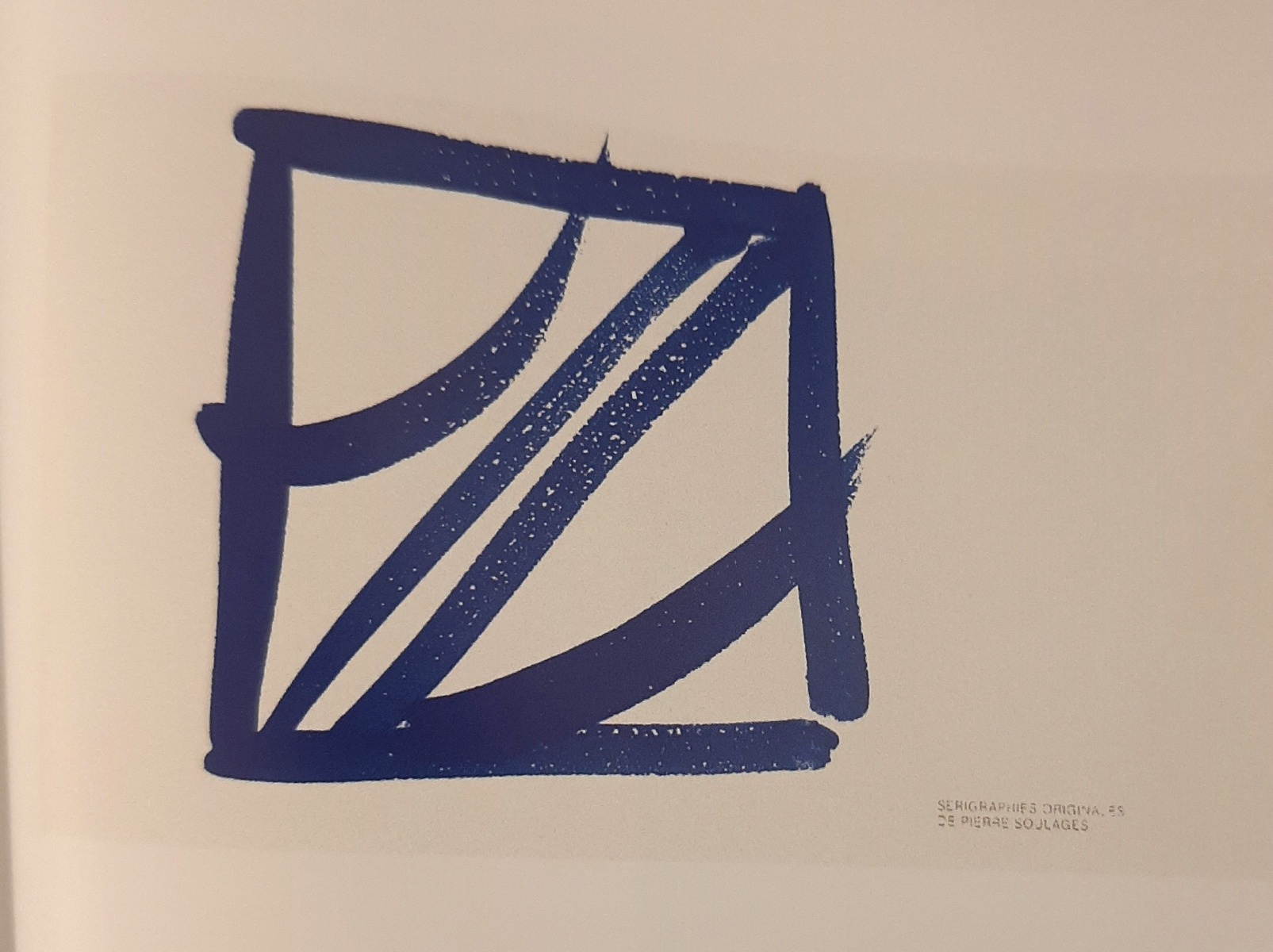 Soulages, Partie gauche, sérigraphie 1978 Soulages, Partie gauche, sérigraphie 1978